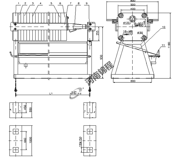 手動、千斤頂壓緊壓濾機(圖1)